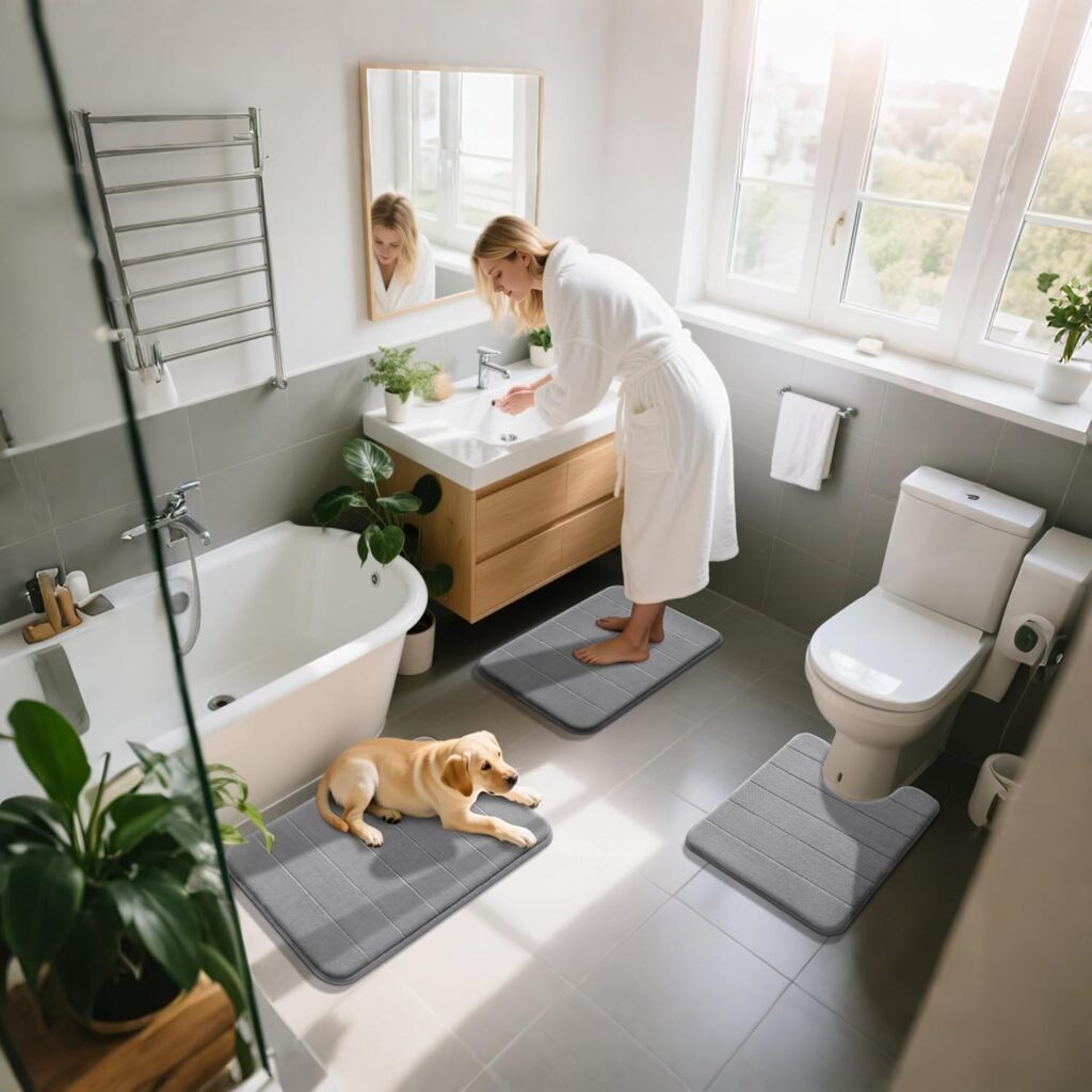 Non-Slip Bathroom Mat Set: Soft, Absorbent Mats For A Safer And Cleaner Bathroom